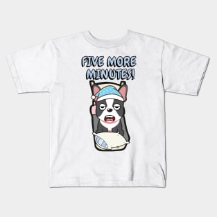 Lazy french bulldog cant get out of bed Kids T-Shirt